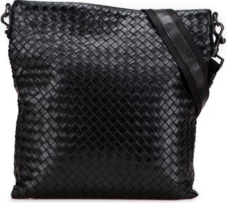 Bottega Veneta Pre-owned Womens Leather Woven Shoulder Bag - Black - One Size