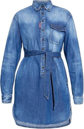 Dsquared2 Denim jurk - Dames - Korte kleedjes - Blauw - S - Denim - Kleedjes