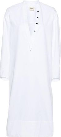 Khaite White Brom Cotton Tunic Dress