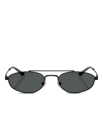 Emporio Armani oval-frame sunglasses - Black