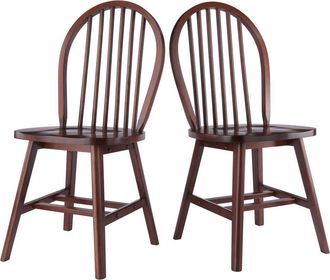 Winsome Windsor 2-Pc Chair Set, Walnut
