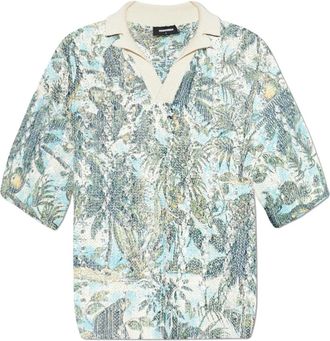 Dsquared2 Polo Shirt met Patroon - Heren - Polos - Veelkleurig - XL - Tops