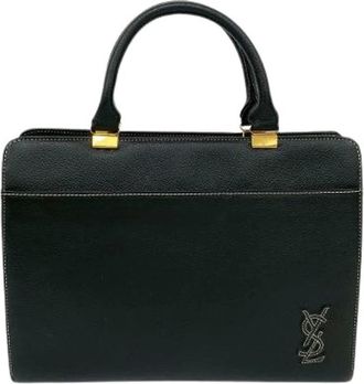 Saint Laurent Pre-owned Handbags, female, Black, Size: ONE SIZE Pre-owned Leather handbags