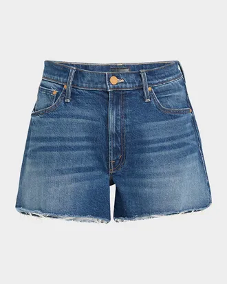 Mother The Dodger Short Fray Denim Shorts