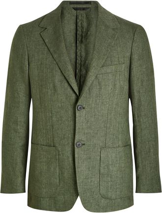 Sunspel Linen Blazer - Khaki - 54 (UK44 / Xxl)