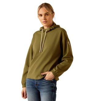 Ariat Womens Moraga Hoodie Long Sleeve in Winter Moss, Size X-Small, by Ariat