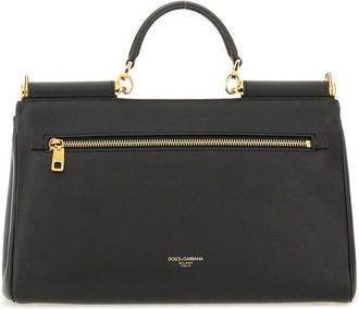 Dolce & Gabbana Womens My Sicily Handbag Black Pvc Handbags Hand Bags