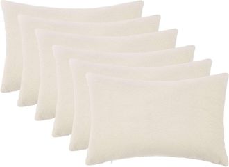 vidaXL Funda De Almohada 6 Pcs Heerlen Crema 30 X 50 Cm Boucl&eacute; Vidaxl