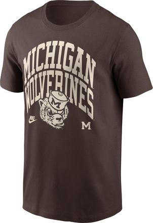 Nike Michigan Bold Nike Mens College T-Shirt in Brown | N19920QMWV-V4P