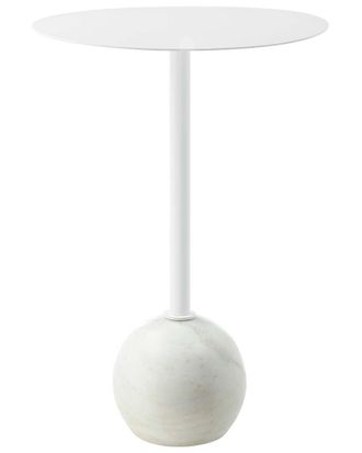 ModWay Aliza Round White Marble Side Table
