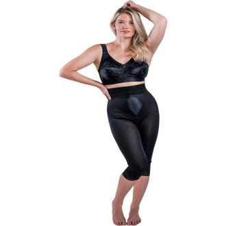 Rago High Waist Capri Pant Liner with Tummy Control in Black at Nordstrom, Size X-Large