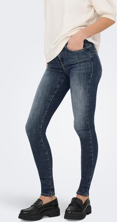 Only Skinny-fit-Jeans ONLY ONLPOWER MID SKIN PUSHUP DNM REA167 NOOS, Damen, Gr. XL, L&auml;nge 34, special blau grau denim, Denim/Jeans, Obermaterial: 92% Baumw