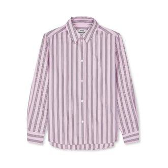Mads Norgaard Overhemden, Dames, Roze, L, Katoen, Poplinda Crane Shirt