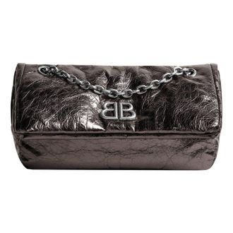 Balenciaga (WMNS) Balenciaga Monaco Small Chain Bag Metallized Dark Grey 7659662AASD1314