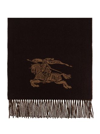 Burberry reversible EKD cashmere scarf - unisex - Cashmere - OS - Brown