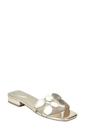Bandolino Mayla Square Toe Slide Sandal in Gold at Nordstrom, Size 6.5