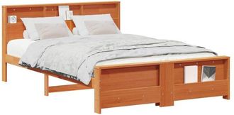 vidaXL Estructura De Cama Con Cabecera Marr&oacute;n Cera 150 X 200 Cm Vidaxl