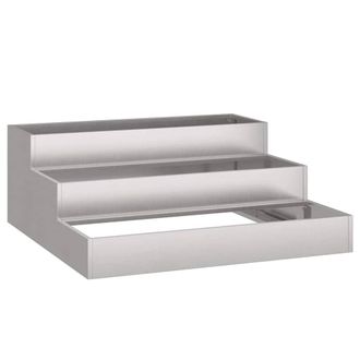 Berkfield Home Garden Planter 3-Tier 90x90x35 cm Stainless Steel in Silver | Size: 90 x 90 x 35 cm