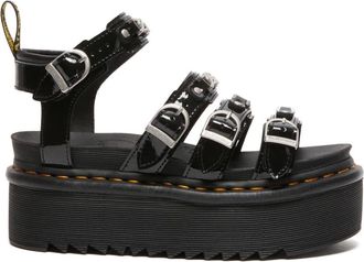 Dr. Martens Schoenen, Dames, Zwart, 40 EU, Leer, Blaire II Quad Patent Platform Sandalen