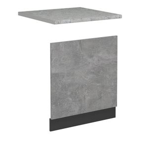Vicco Frontal Para Lavavajillas R-line, Hormig&oacute;n, 60 Cm, Et M&aacute;rmol Vicco