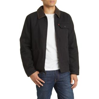 Levi's Corduroy Collar Workwear Jacket in Black at Nordstrom, Size X-Large