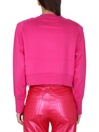 Rotate Logo Cotton Blend Sweatshirt - Pink