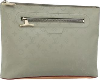 Louis Vuitton Pre-owned Canvas Clutch - Dames - Vintage Clutch - Grijs - ONE Size - Vintage