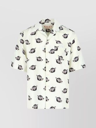 Marni casual shirt with graphic print and chest pocket