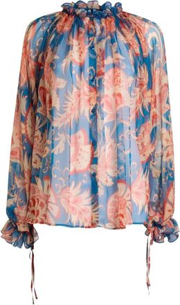 Etro Shirts Blue - Dames - Blouses - Veelkleurig - M - Overhemden