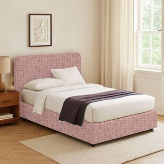 Dmora Cama Doble Bury, Desenfundable, Hecho En Italia, Rosa