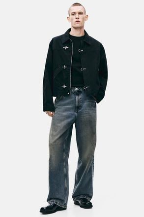 H&M Baggy Darted Jeans in Dusty Denim Blue at Nordstrom, Size 28 X 32