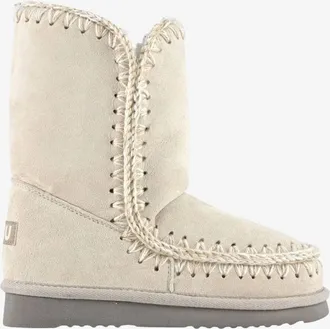 Mou Womens Eskimo 24 Suede Boots In Chalk