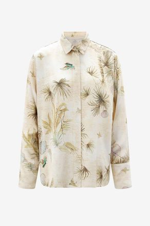 Forte_Forte Lang&auml;rmeliges Hemd aus Viskose The Sacred Forest