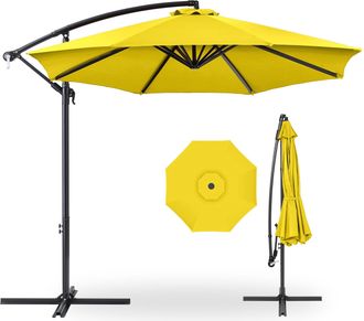 Best Choice Products 10ft Offset Hanging Outdoor Market Patio Umbrella w/ Easy Tilt Adjustment