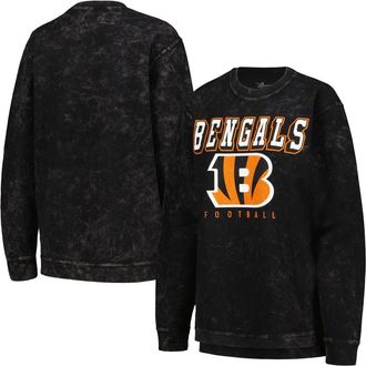 G-III 4Her by Carl Banks Womens G-III 4Her by Carl Banks Black Cincinnati Bengals Comfy Cord Pullover Sweatshirt at Nordstrom, Size Medium