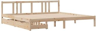 vidaXL Bed Frame without Mattress 180x200 cm Super King Solid Wood Pine vidaXL