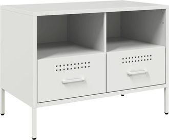vidaXL Mueble Para Tv Acero Blanco 68x39x50,5 Cm Vidaxl