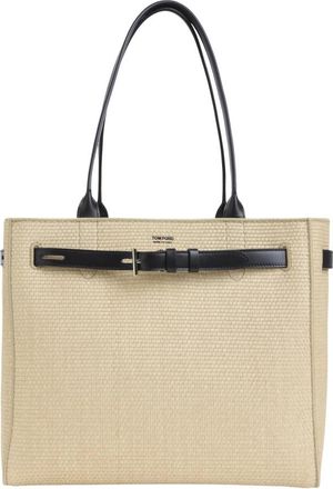 Tom Ford Audrey Medium Tote - Dames - Shoppers - Beige - ONE Size - Leer - Tassen