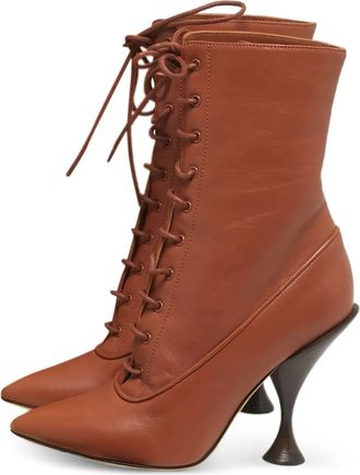 Burberry Stivaletti stringati in pelle - Marrone