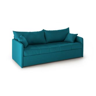 Dmora Sof&aacute; Cama 3 Plazas Uberta, Sof&aacute; Convertible Para Sal&oacute;n, Acolchado, Desenfundable, Calidad 100% Made In Italy, 205x86 H80 Cm, Azul Claro - Dmora