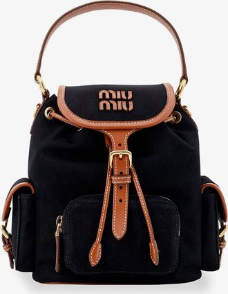 Miu Miu Zaino in canapa e pelle - MIU MIU - gender_Woman