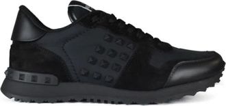 Valentino Garavani Rockrunner Sneakers - Heren - Sneakers - Zwart - 39 1/2 EU - Leer - Schoenen
