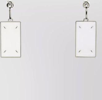 Maison Margiela four stitches rectangular transparent earrings