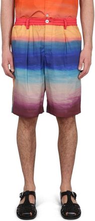 Marni Knee-Length Cotton Bermuda Shorts With Gradient Design