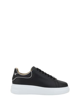 Philipp Plein Black Leather Sneakers