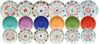 Tognana Vajilla 18 Piezas Bio Porcelana Multicolor
