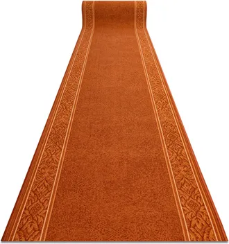 RugsX Passatoia Gommata St.tropez Cornice Antiscivolo Rossiccio 100cm Orange 100x520 Cm