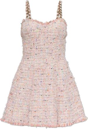 Balmain Tweed Jurk Zonder Mouwen - Dames - Korte kleedjes - Roze - XS - Tweed - Kleedjes