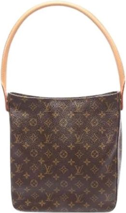 Louis Vuitton Pre-owned Shoulder Bags, female, Brown, Size: ONE SIZE Pre-owned Looping GM Monogram Shoulder Bag