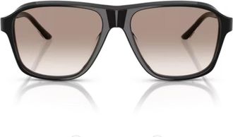 Oliver Peoples Black Khaite Acetate Aviator Sunglasses